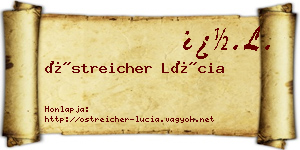 Östreicher Lúcia névjegykártya
